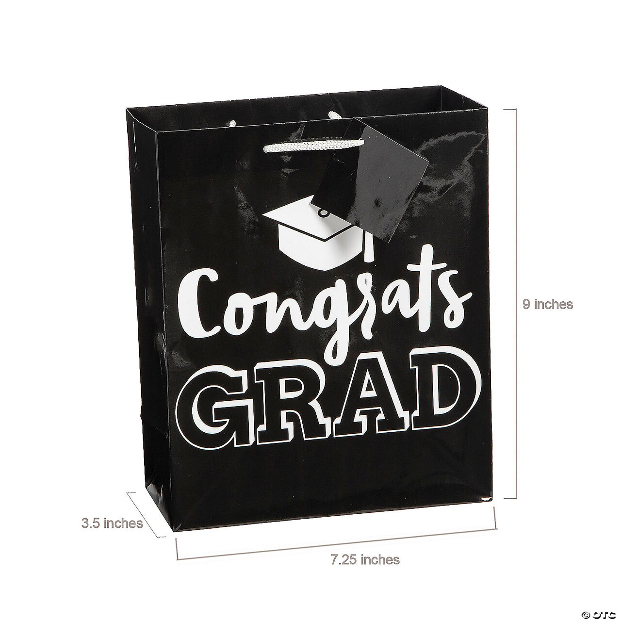 7 1/4" x 9" Medium Congrats Grad Gift Bags with Tag | RAHEEV®